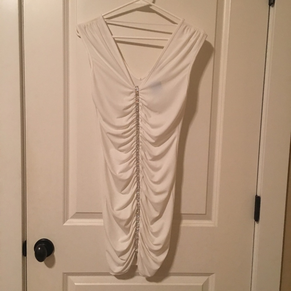 Sexy White dress with rhinestones NWT